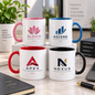 Personalised Corporate Mug "Your Logo Here" Custom Business Branding 325ml Ceramic Coffee Mug Professional Office Desk Tea Cup with Company Logo Print Gift | Available in Multicolours | Fast Dispatch by UK Seller (M1320)