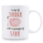 Inspiring "A Cup of Shukr with a Spoonful of Sabr" Ceramic Coffee Mug – Islamic Gratitude & Patience Mindfulness Novelty Cup with Black Accent (M1132)