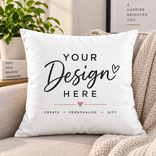 Personalised Photo Cushion Cover "Your Photo Here" Custom Picture Satin Pillow Case Soft Silky Throw Cushion with Hidden Zip Closure & Vibrant Print Gift | Cover Only or With Cushion Insert | Fast Dispatch by UK Seller (CS1001)