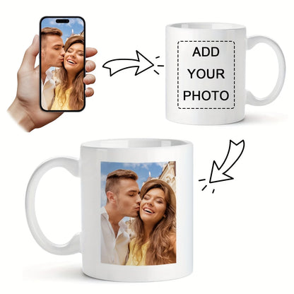 Personalized "Custom Photo Memories" Ceramic Coffee Mug – Personalized Picture Customization, Double-Sided Photo Print & Couple Novelty Cup (M1186)