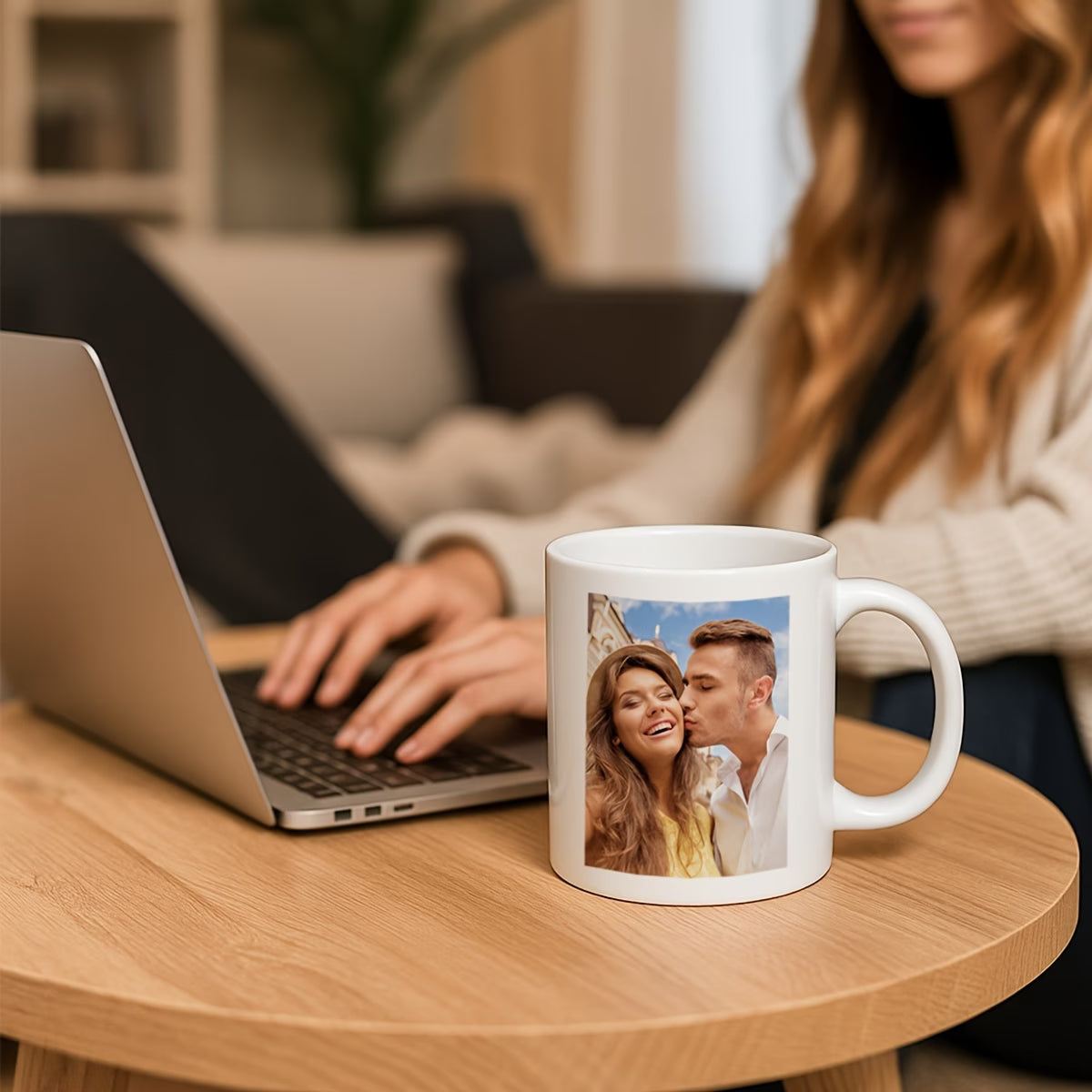 Personalized "Custom Photo Memories" Ceramic Coffee Mug – Personalized Picture Customization, Double-Sided Photo Print & Couple Novelty Cup (M1186)