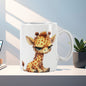 Cute "Grumpy Baby Giraffe" Ceramic Coffee Mug – Sarcastic Mood & Animal Lover Novelty Cup (M1124)