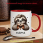 Personalized "Cute Sloth Making Heart Hands" Ceramic Coffee Mug – Custom Name Adorable Animal, Valentine's Day & Love Novelty Cup (M1190)