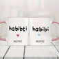 Personalized "Habibi & Habibti" Couple Ceramic Coffee Mugs – Custom Name Arabic Terms of Endearment & Romantic Novelty Cup Set (M1133)