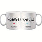 Personalized "Habibi & Habibti" Couple Ceramic Coffee Mugs – Custom Name Arabic Terms of Endearment & Romantic Novelty Cup Set (M1133)