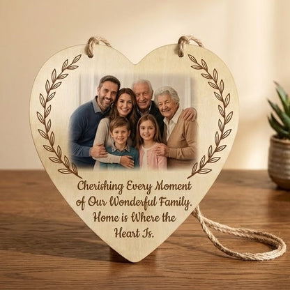 Personalised Hanging Wood Heart Frame for Home Decor Includes Rustic Twine Hanging Rope