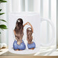 Personalized "Mother & Daughter Angel" Ceramic Coffee Mug – Family Love & Mother's Day Gift Novelty Cup (M1102)