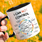 Motivational "Things I Can Control" Ceramic Coffee Mug – Mindfulness & Mental Health Daily Reminder Novelty Cup (M1117)