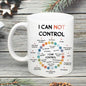 Motivational "Things I Can Control" Ceramic Coffee Mug – Mindfulness & Mental Health Daily Reminder Novelty Cup (M1117)