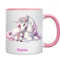 Personalized "Magical Unicorn Mother & Baby" Ceramic Coffee Mug – Custom Name Pink Floral Unicorns & Fantasy Novelty Cup (M1160)