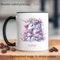 Personalized "Mother & Baby Unicorn" Floral Ceramic Coffee Mug – Custom Name Fantasy & Magical Motherhood Novelty Cup (M1126)