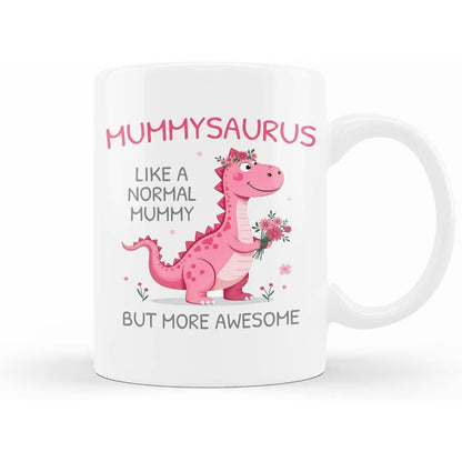 Cute "Mummysaurus" Dinosaur Ceramic Coffee Mug – Funny Mother's Day & Mom Appreciation Novelty Cup (M1131)