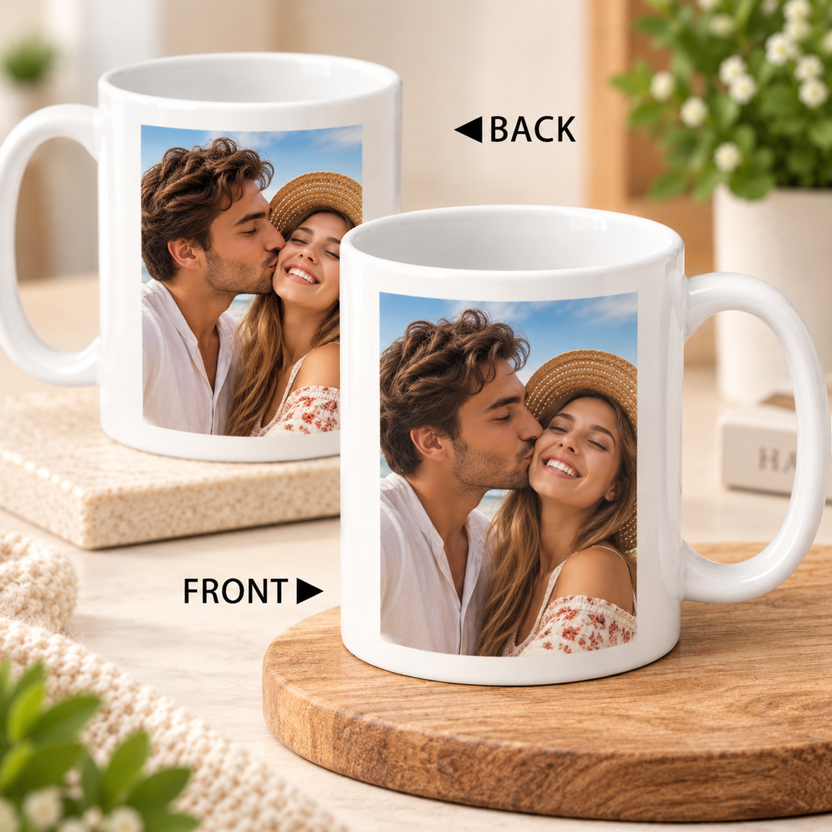 Personalized Mug "Custom Photo Memories" Ceramic Coffee Mug – Personalized Picture Customization, Double-Sided Photo Print & Couple Novelty Cup | Available in Multicolours | Fast Dispatch by UK Seller (M1186)