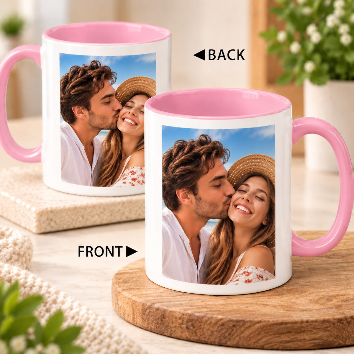 Personalized Mug "Custom Photo Memories" Ceramic Coffee Mug – Personalized Picture Customization, Double-Sided Photo Print & Couple Novelty Cup | Available in Multicolours | Fast Dispatch by UK Seller (M1186)