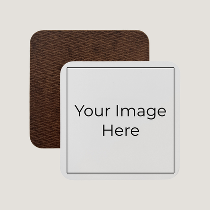 Personalised Premium Set of 2 Coasters. Customised with Any Text, Image or Logo (C1001)