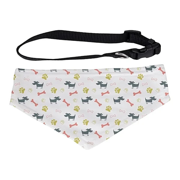 Personalized Pet Bandana with Adjustable Collar | Custom Front Photo Print | Durable Scarf for Dogs and Cats | Small, Medium, and Large Sizes Available