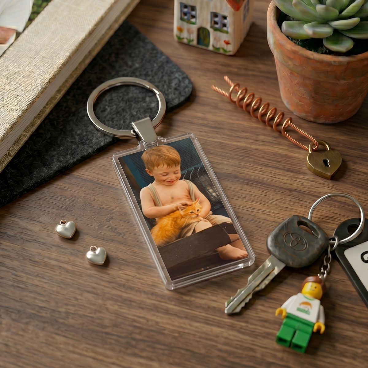 Custom Keyring Collection | HD Edge-to-Edge Durable Pocket Charms in 6 Geometric Silhouettes