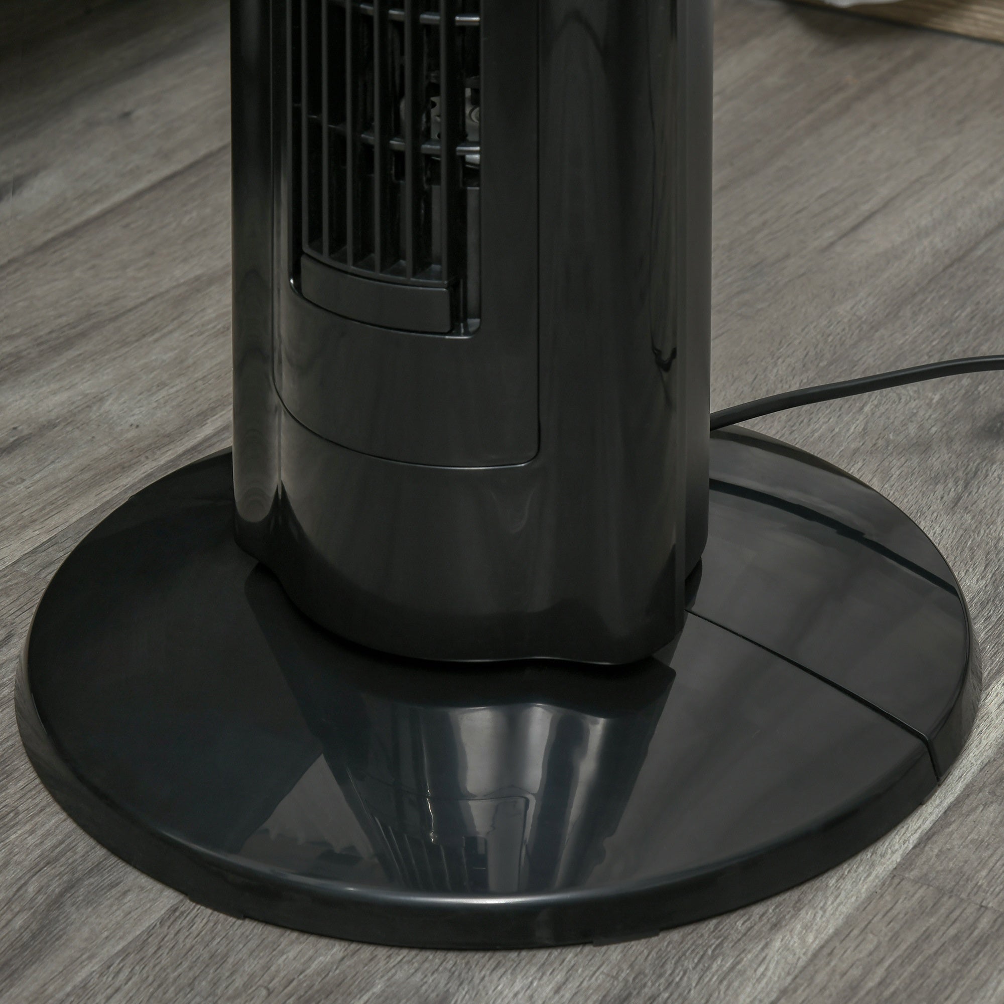 Tower Fan Cooling 3 Speed, 8h Timer, Oscillating, LED Panel, Black w/ RC