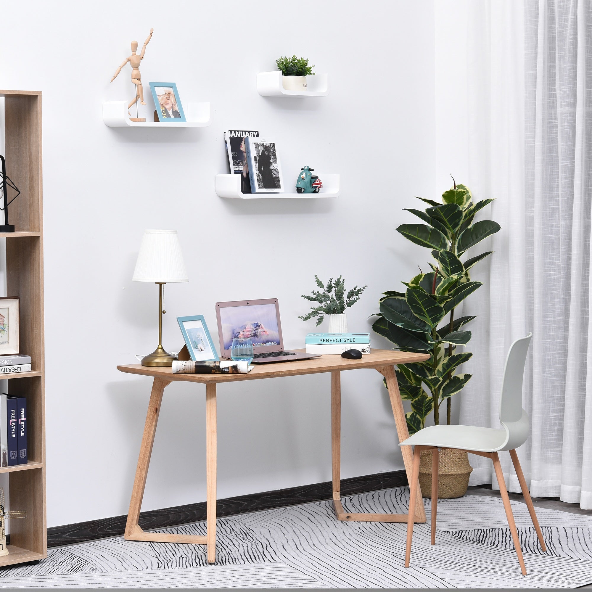 2-Tier Bedside Table Storage Cabinet w/ Removable Shelf HOMCOM