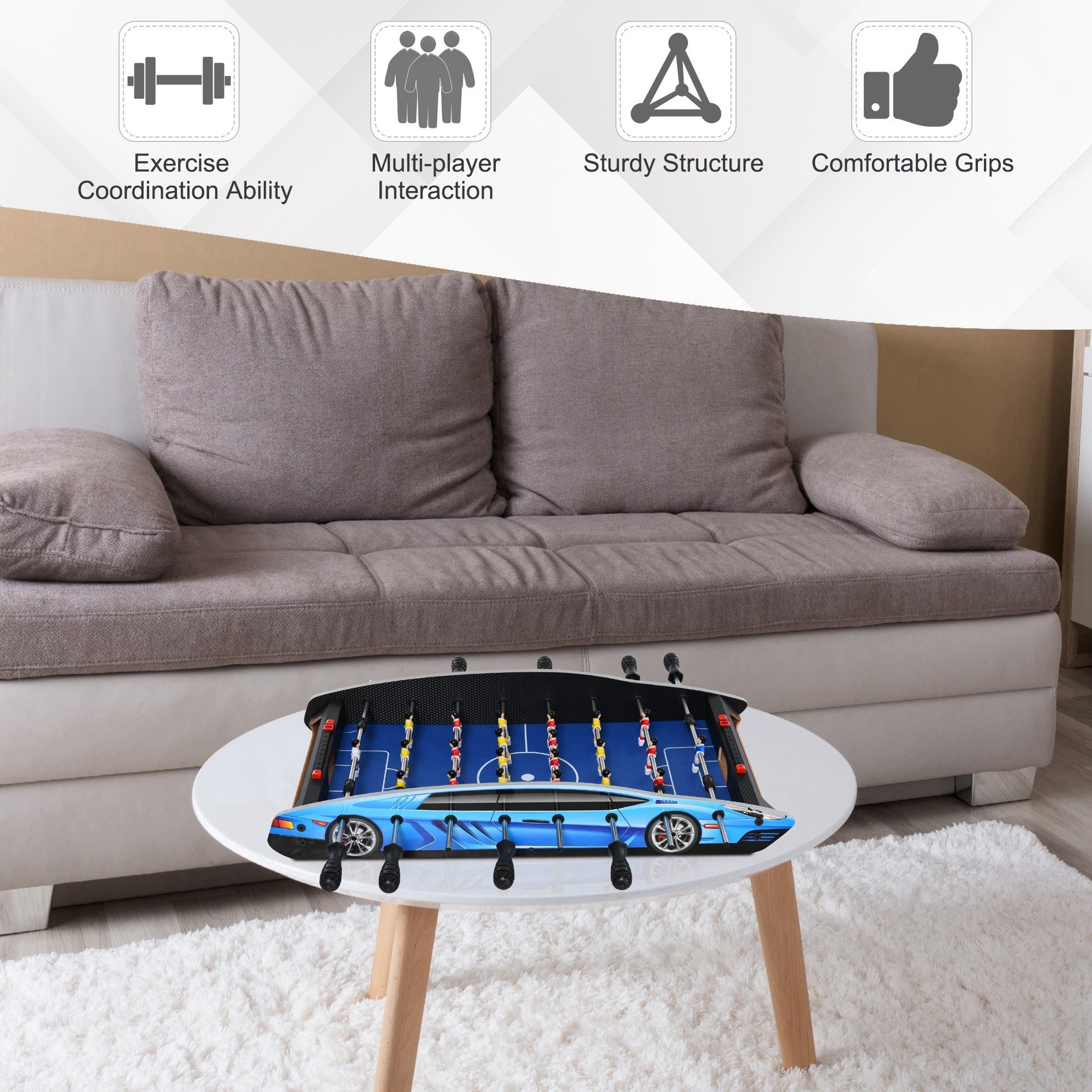 2ft Foosball Table Arcades Competition Sized for Kids, Adults, Indoor HOMCOM