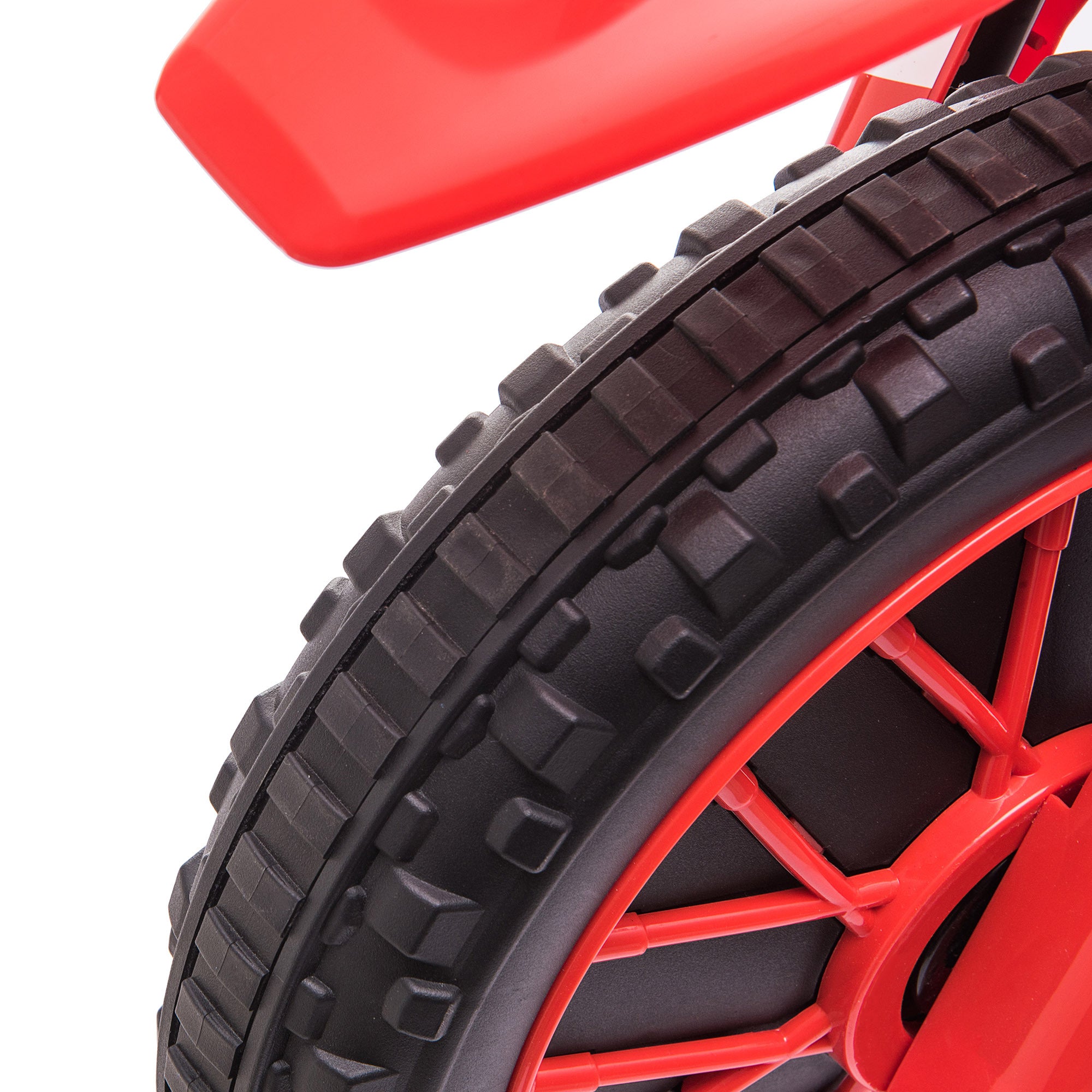 Kids Motorbike Electric Ride-On Toy w/ Training Wheels, for 3-5 Years - Red