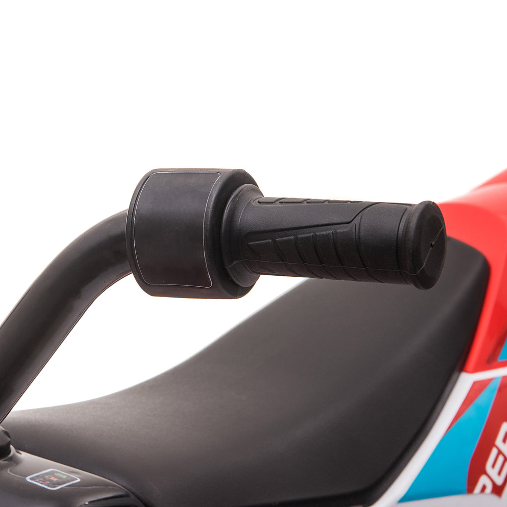 Kids Motorbike Electric Ride-On Toy w/ Training Wheels, for 3-5 Years - Red
