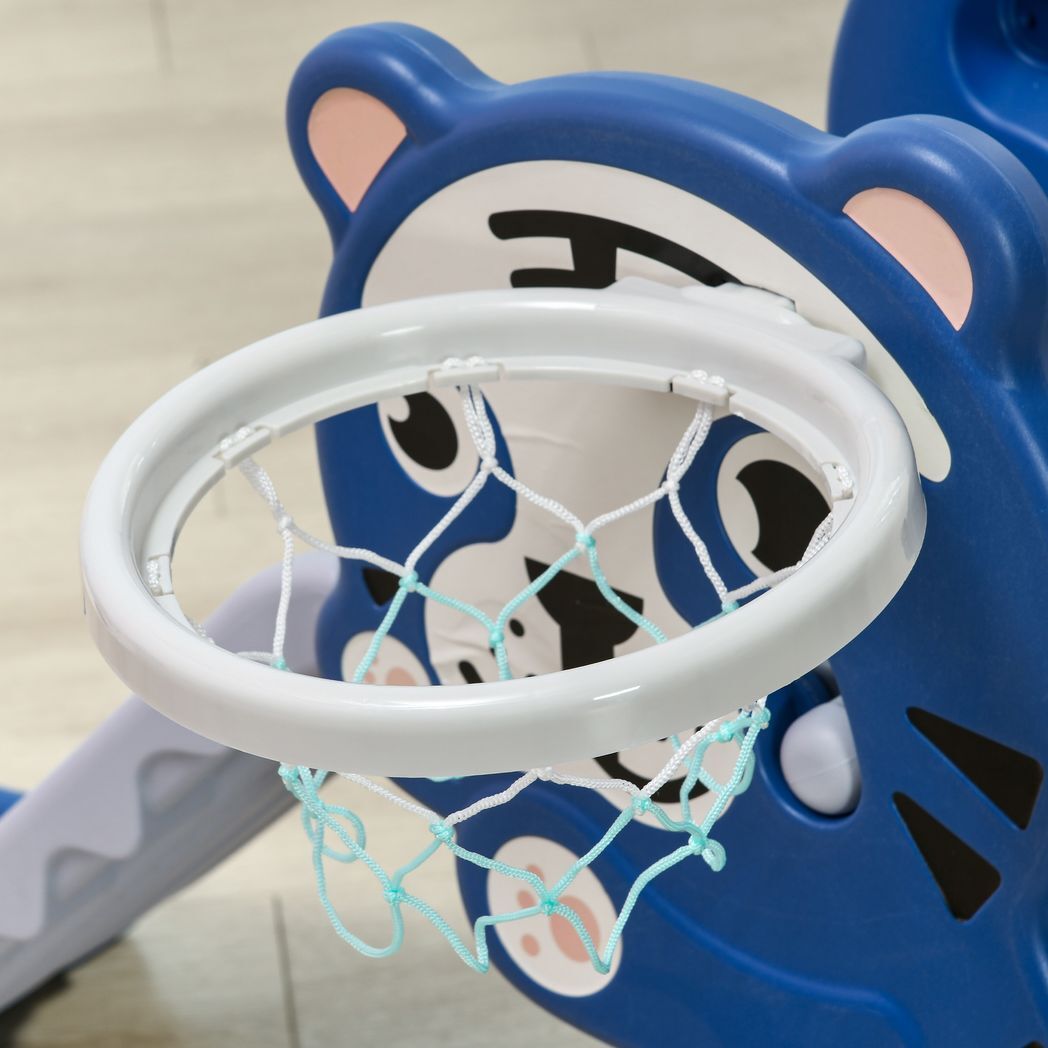 AIYAPLAY Kids Slide with Basketball Hoop, Basketball, for Ages 18-36 Months