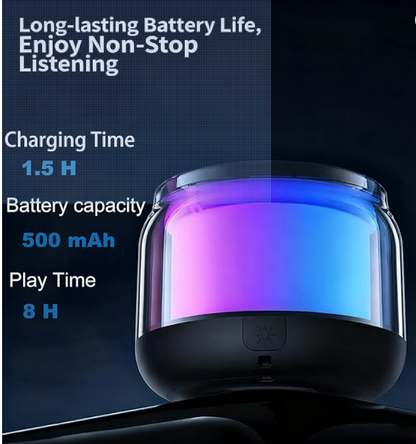 Bluetooth Speaker, Portable Wireless Bluetooth Speaker with Colorful Lights,5-20 Hour Playtime,Bluetooth 5.2 USB C Fast Charge UK