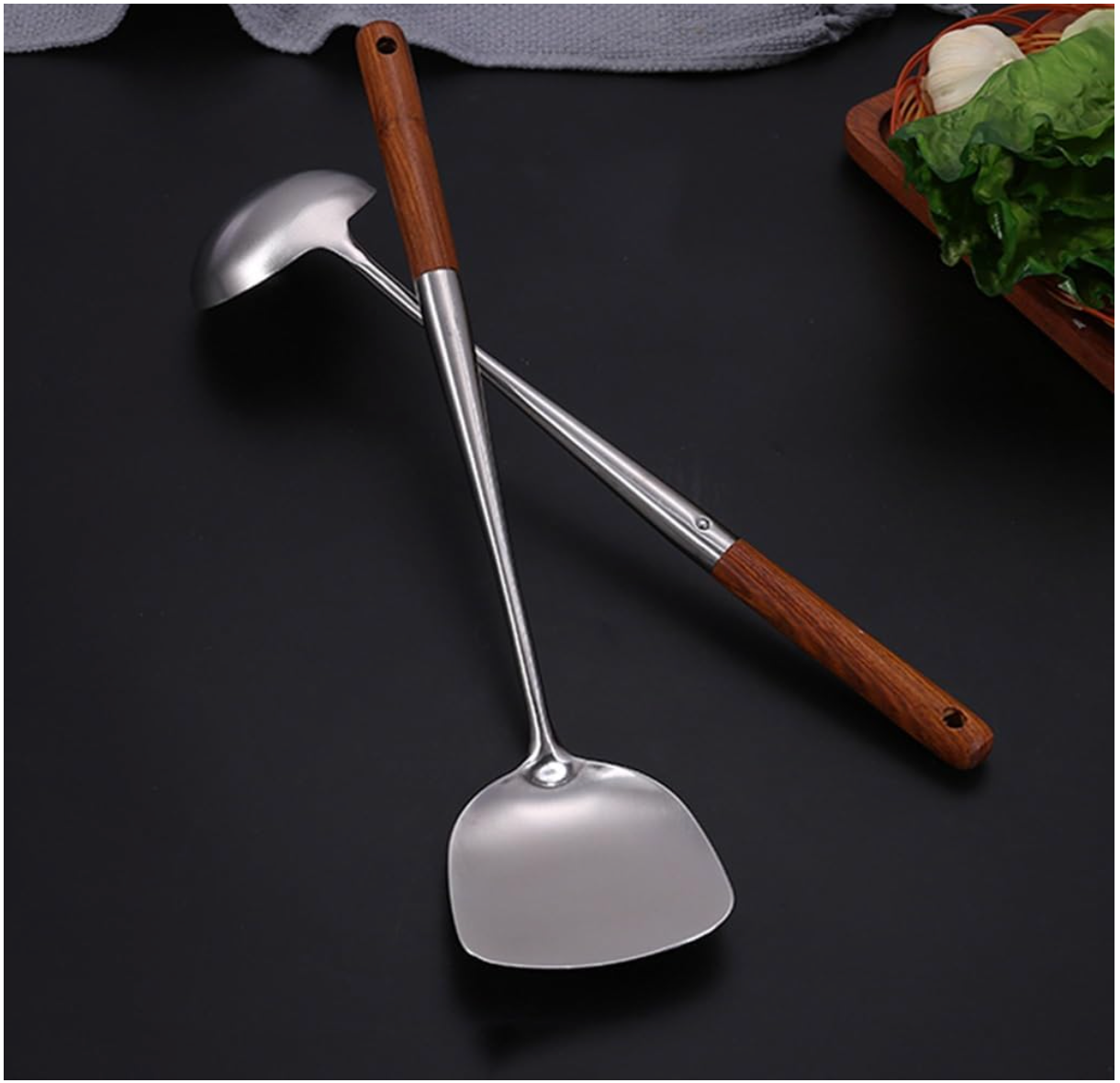 4 Pcs Kitchen Utensil Sets Non-Stick Long Shank Matter Mixture Shovel Dinnerware