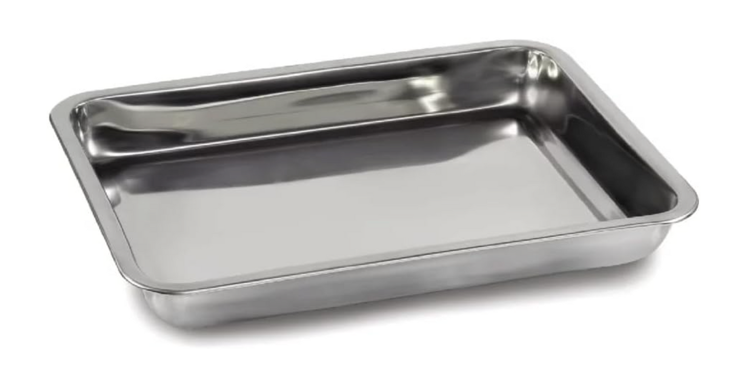 3 Pcs Stainless Steel Oven Tray-Roasting Dish-Oven BBQ Tray-Sheet PAN-Oven Dish