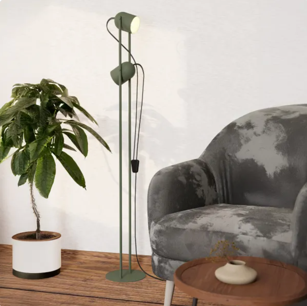 EGLO Tilston Retro 2 Light Floor Lamp 181