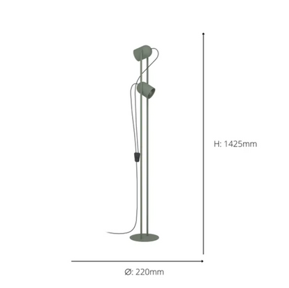 EGLO Tilston Retro 2 Light Floor Lamp 181