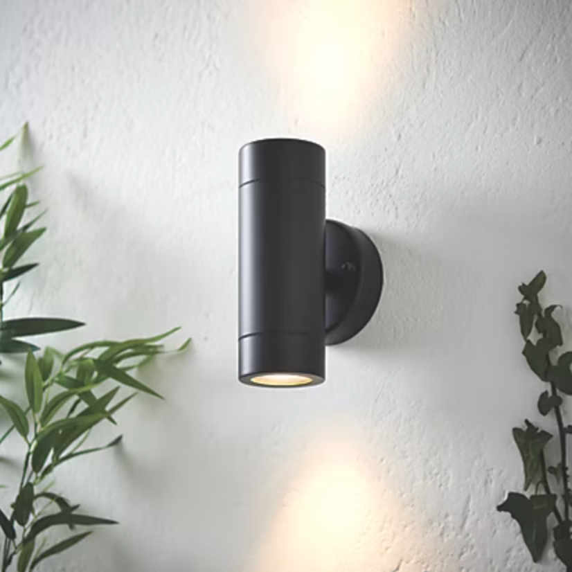SAXBY Palin 2LT Wall Outdoor Up & Down Wall Light Black 167