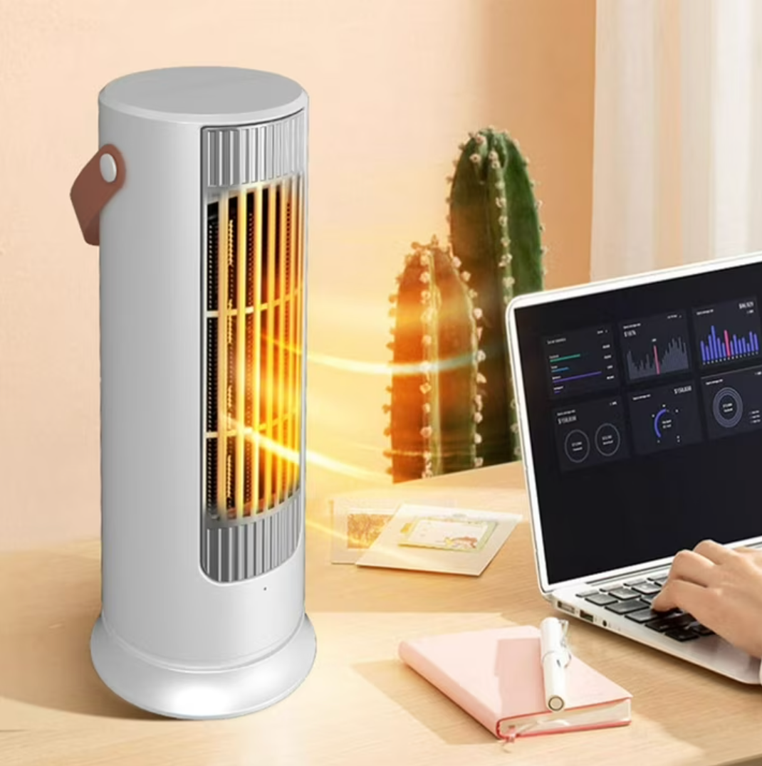 Desktop Heater Dual Core Fast Heating Mini Electric Heater Quiet Low Noise Tip Over & Overheat Protection Personal Warmer for Office Home Bedroom Indoor Use 1000W 220V Energy Saving