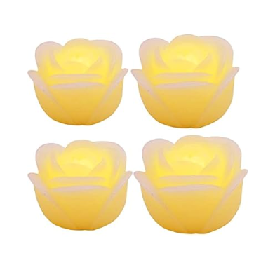 KITOSUN Flameless Floating LED Candles Lights 3inch Battery Operated Water Activated Flicker LED Tealights for Wedding Centerpieces Vase Pool Decor Natural Wax