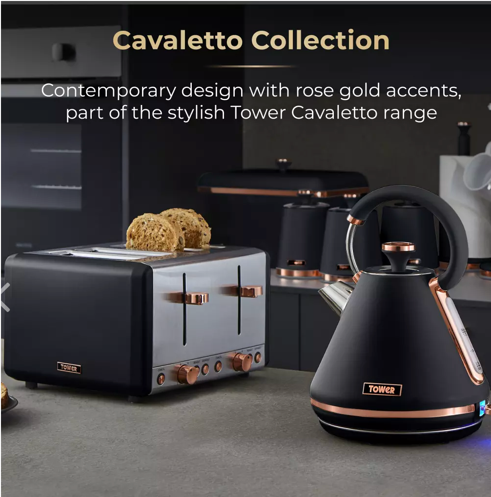Cavaletto 4 Slice Stainless Steel Toaster