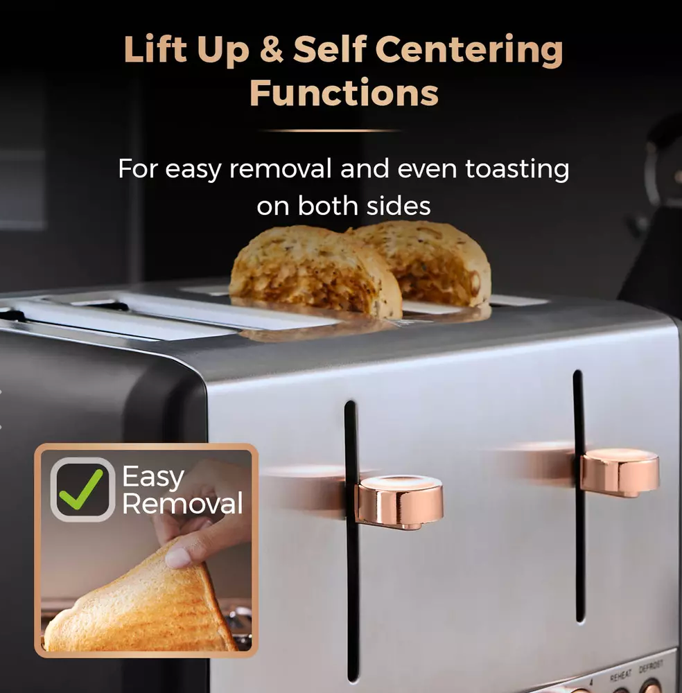 Cavaletto 4 Slice Stainless Steel Toaster