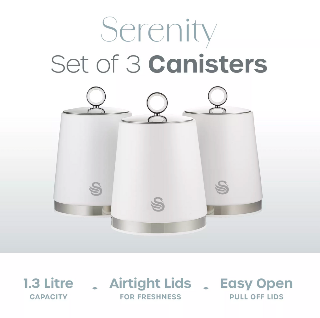 Swan Serenity Set of 3 Canisters