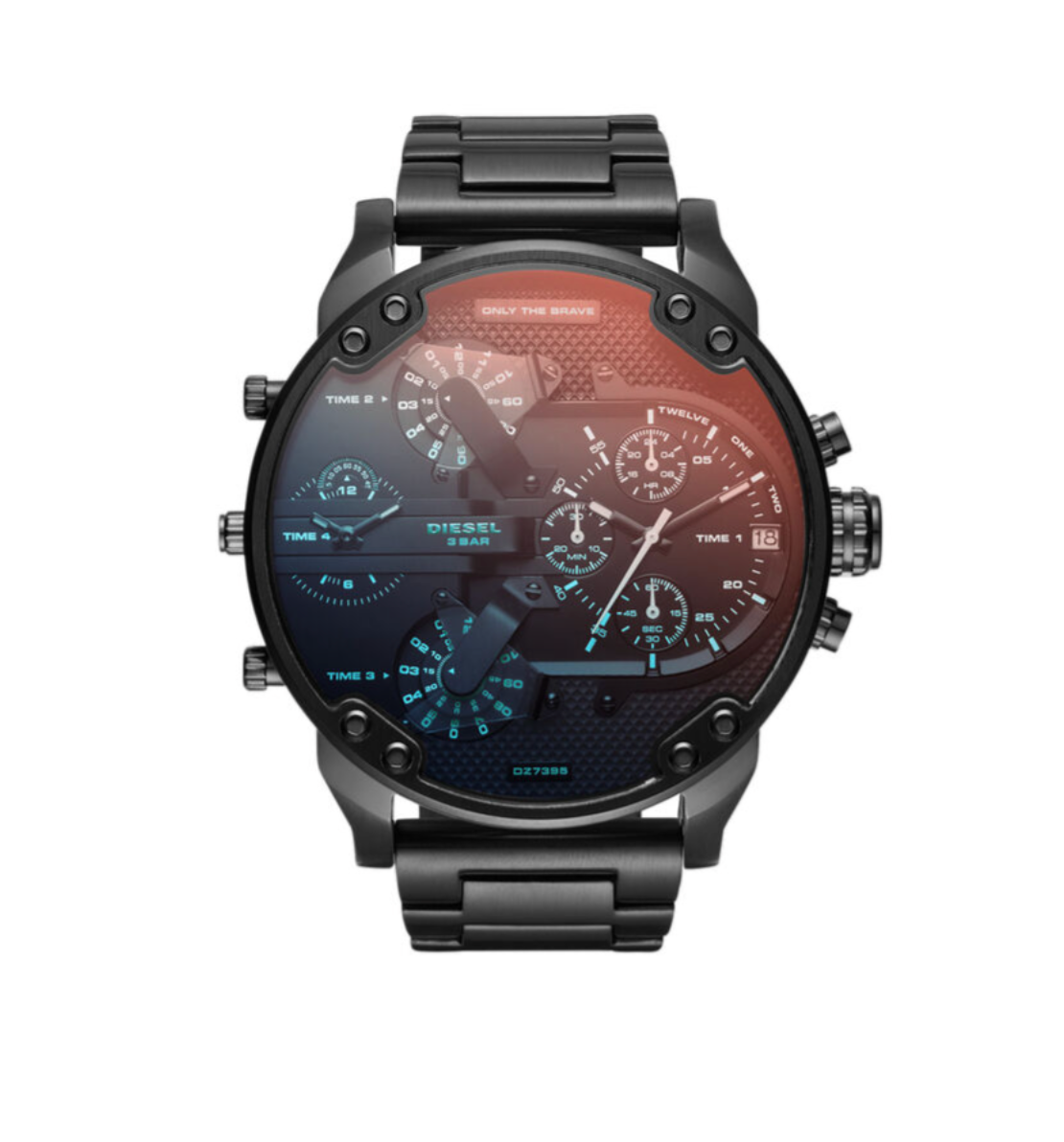 Diesel Mr. Daddy 2.0 black watch with detailed dial, 57 mm