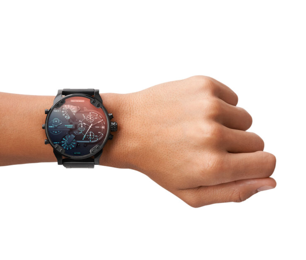 Diesel Mr. Daddy 2.0 black watch with detailed dial, 57 mm