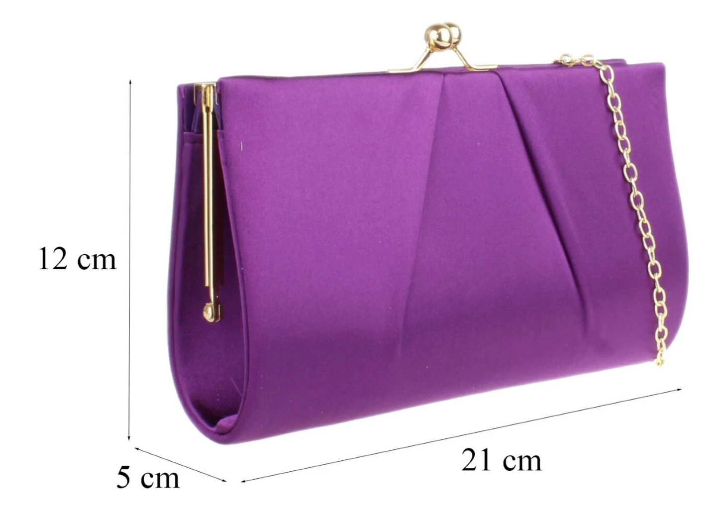Ball Clasp Satin Clutch Bag Vintage Ladies Party Prom Wedding Celeb Design