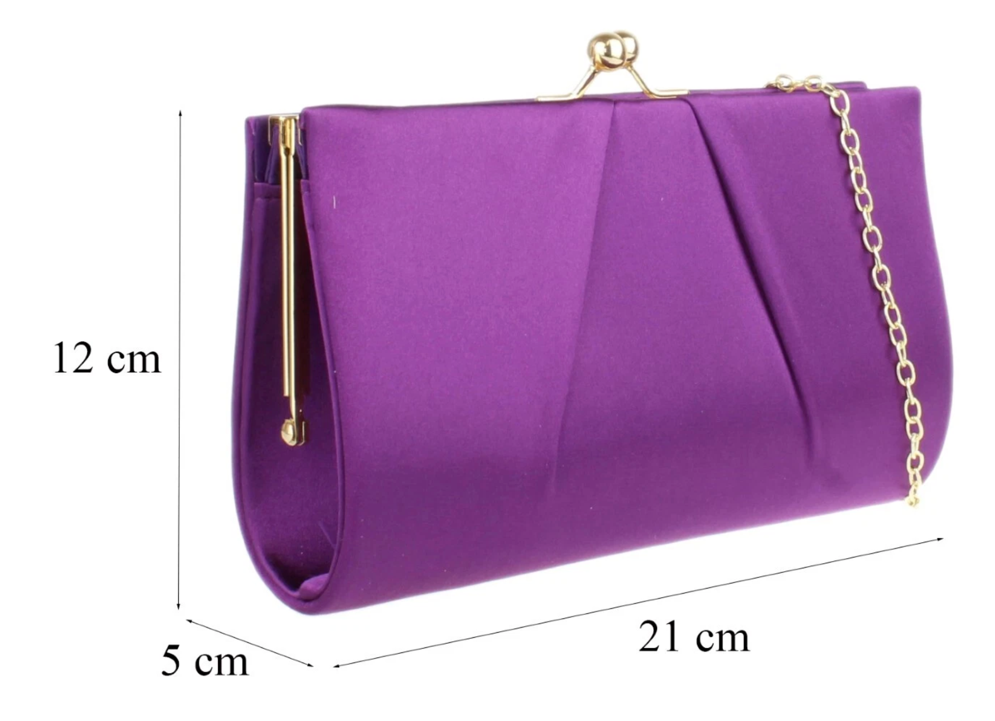 Ball Clasp Satin Clutch Bag Vintage Ladies Party Prom Wedding Celeb Design