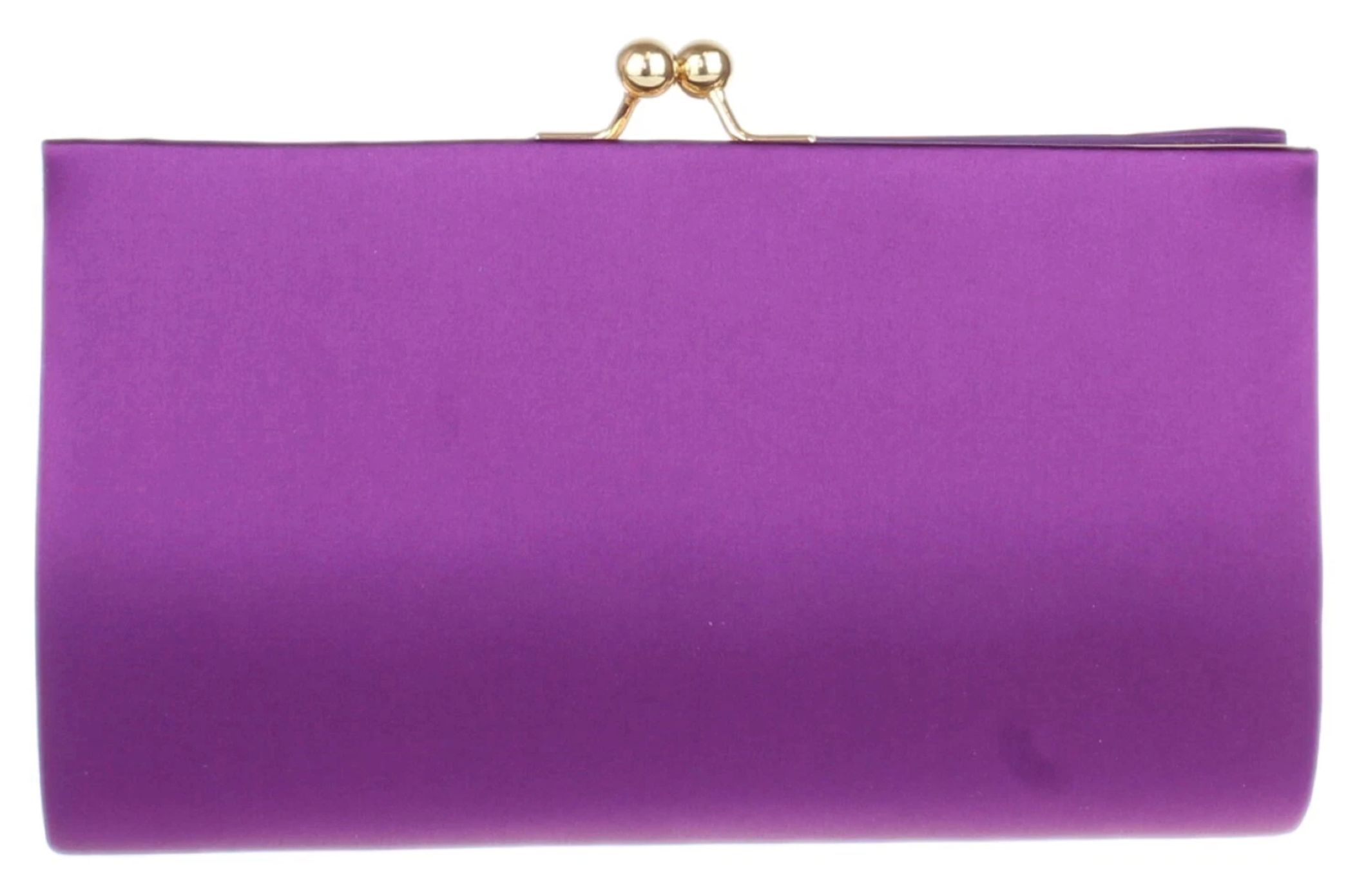 Ball Clasp Satin Clutch Bag Vintage Ladies Party Prom Wedding Celeb Design