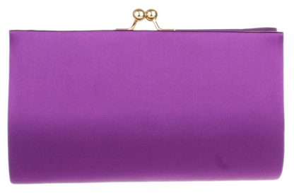 Ball Clasp Satin Clutch Bag Vintage Ladies Party Prom Wedding Celeb Design