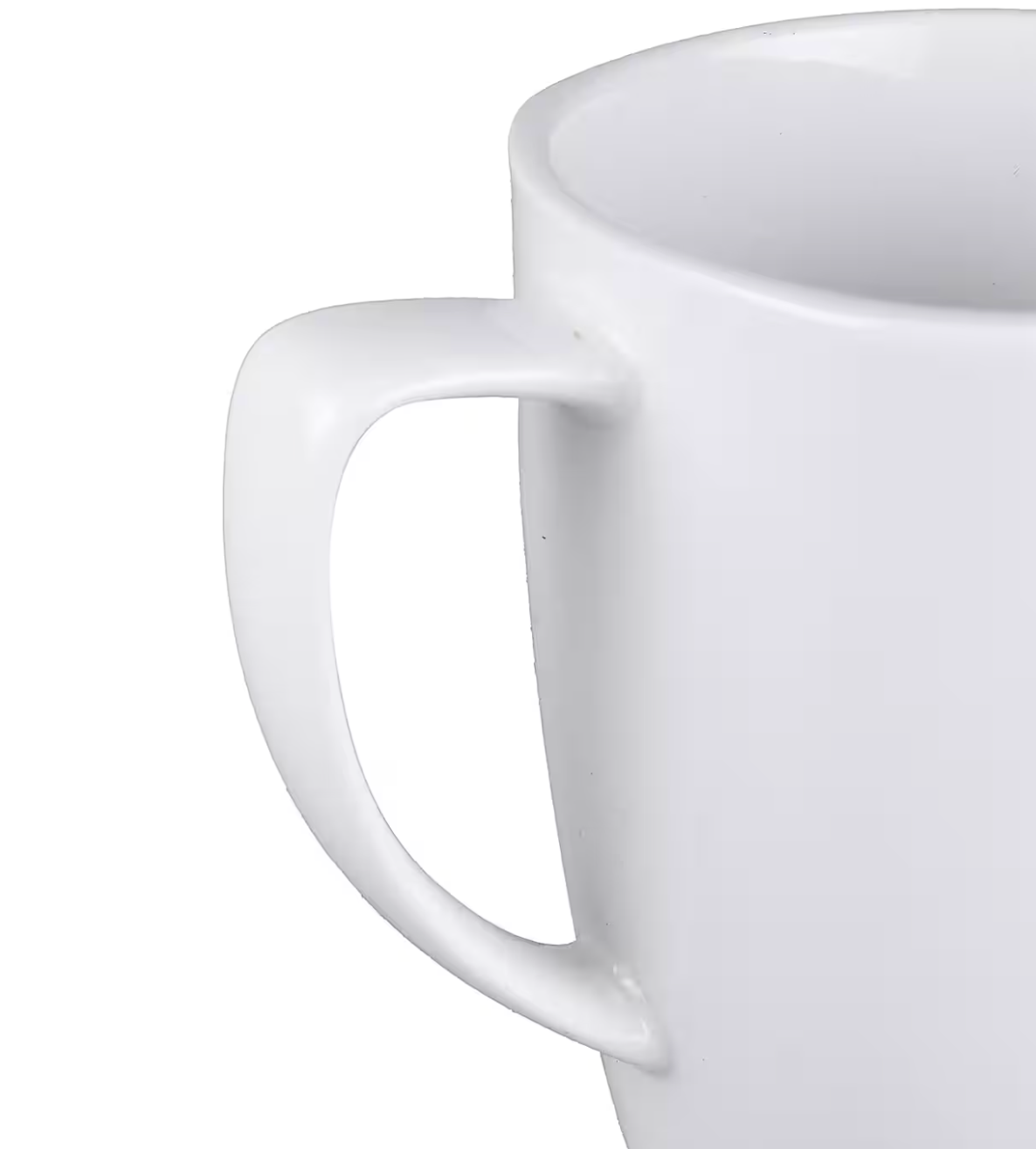 Large Porcelain Mugs in White - Set of 4