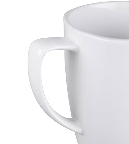 Large Porcelain Mugs in White - Set of 4