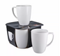 Large Porcelain Mugs in White - Set of 4