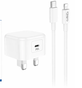 Woox GaN 20W USB-C Power Delivery Wall Charger with Type-C to Type-C Cable – Model MX0250