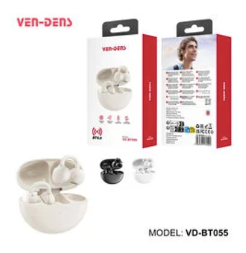 Ven-Dens OWS Open-Ear Wireless Earbuds with Ergonomic Earhooks – Model VD-BT055