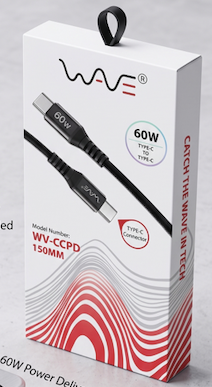 USB-C to USB-C 60W PD Fast Charging Cable | Ultra-Compact Braided Power & Data Transfer Lead